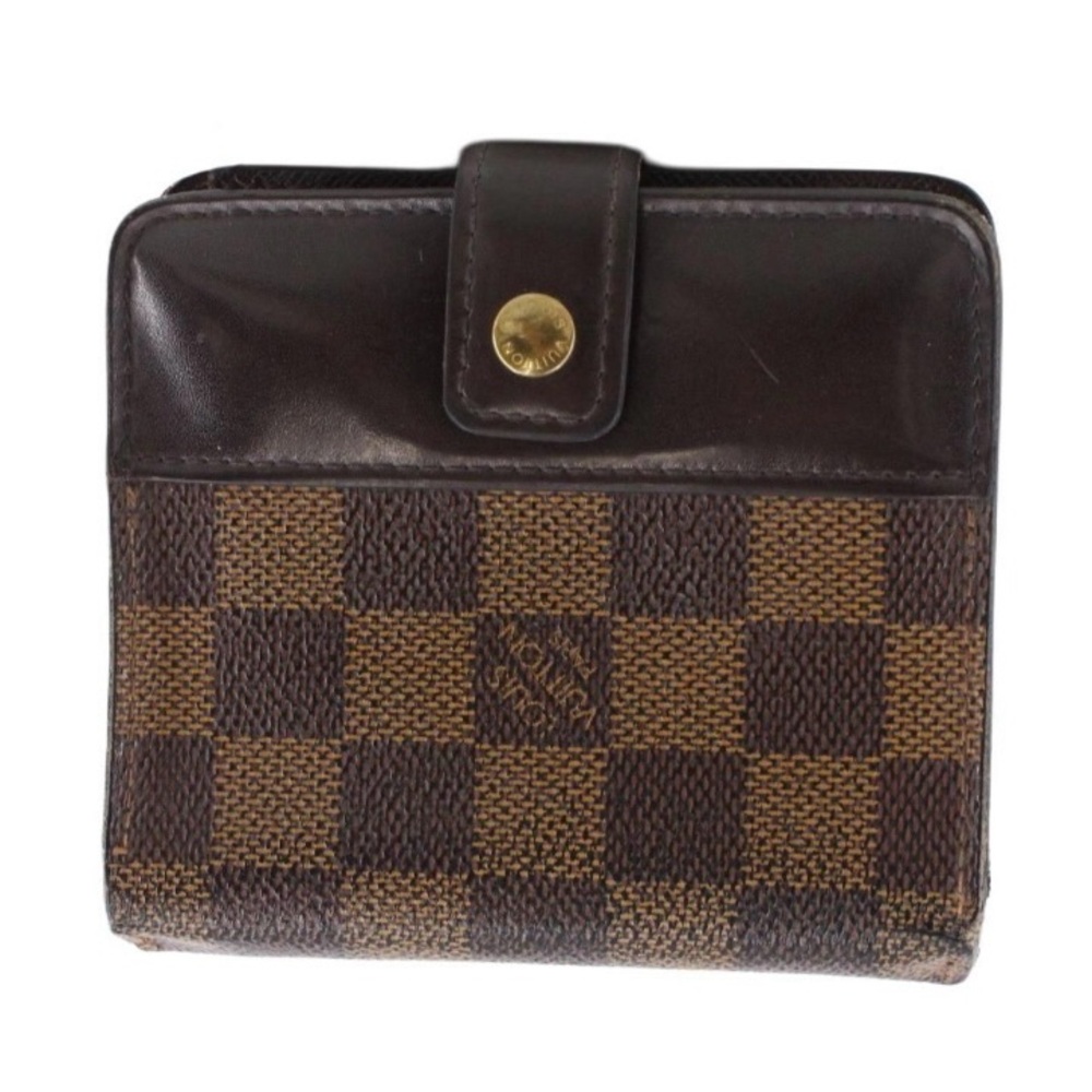 Authentic Louis Vuitton Damier Ebene Compact Wallet